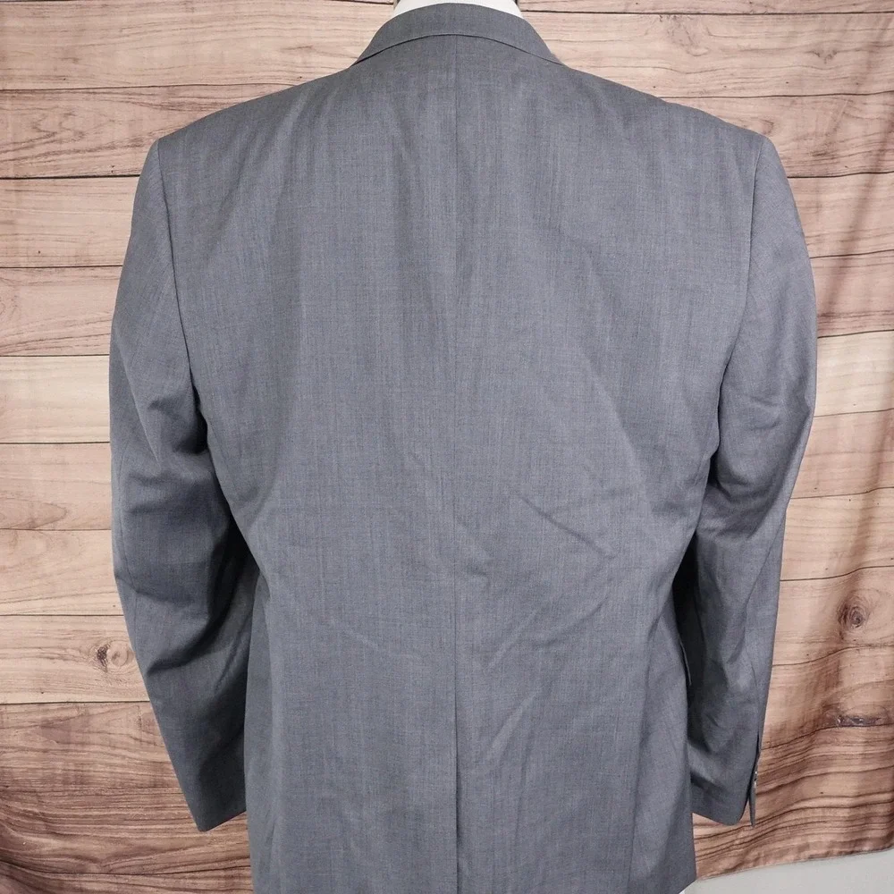 New! Jos. A. Bank Suit‎ Jacket Mens 44R Gray Wool Two-Button Traditional Fit